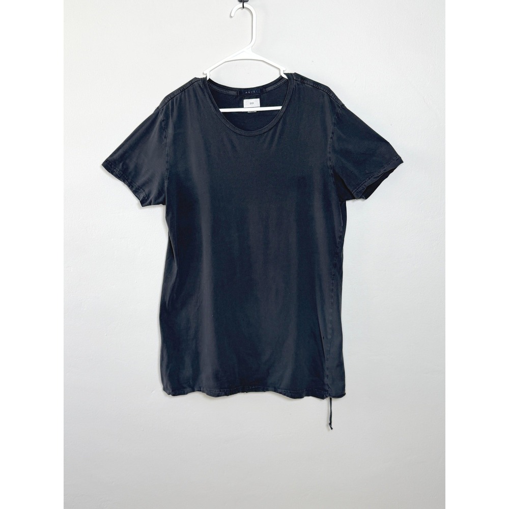 Ksubi Longline T-Shirt Mens M Black Streetwear Siesta Rat Tail Embroidered Logo